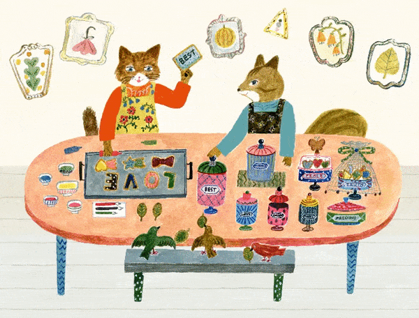 为《vogue bambini》杂志绘制的插图.