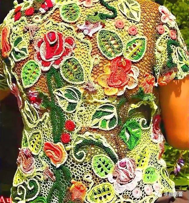 用爱尔兰花型钩织美衣