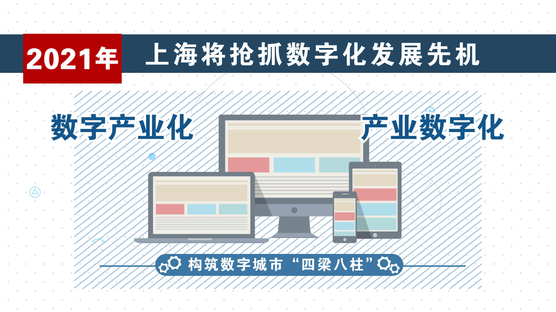 2021年,上海将抢抓数字化发展先机,加快构筑数字城市"四梁八柱,推动