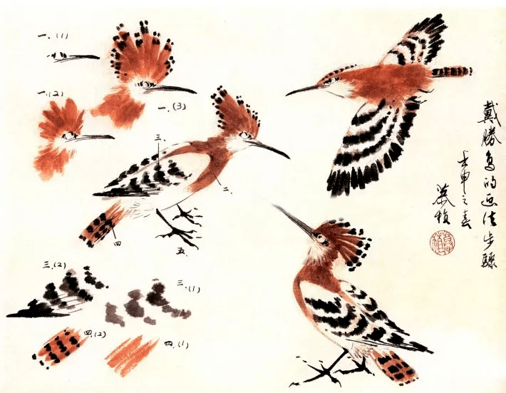图文教程写意花鸟画技法之鸣禽画法