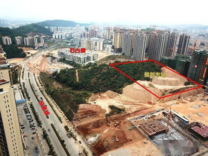 高州城东片区规划建设一个大市场,名雅城,中梁一带住户买菜方便了