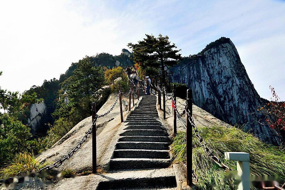 陕西行三上西岳华山北峰天险