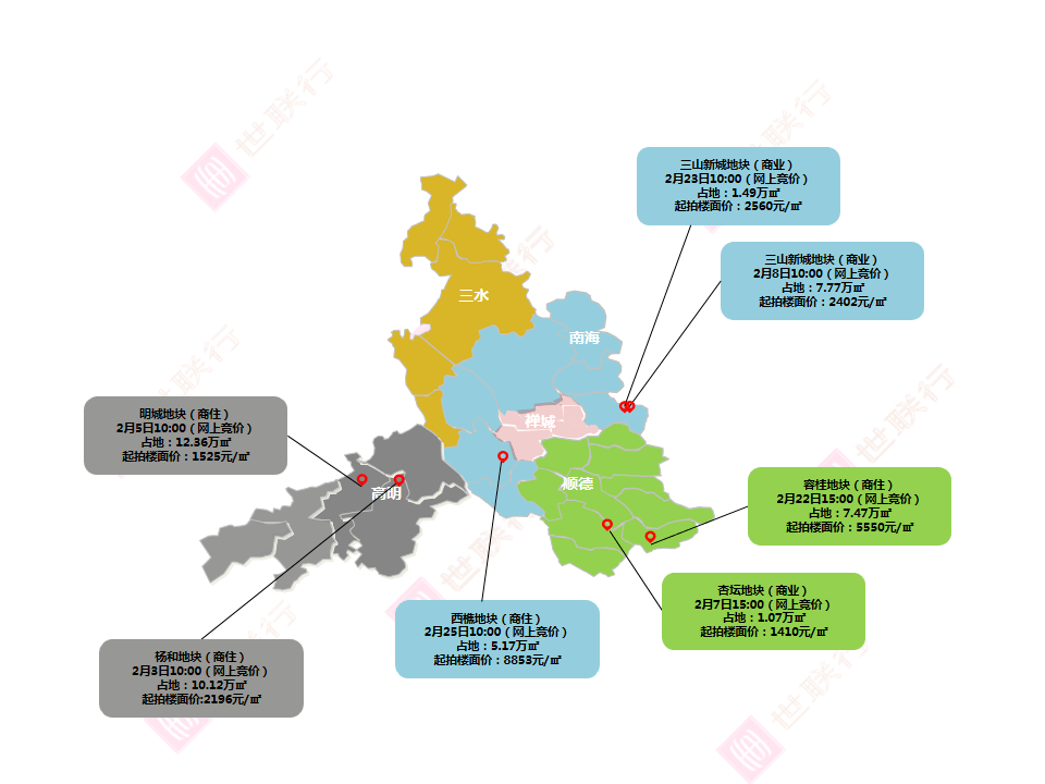 待拍土地分布图 1|高明杨和地块