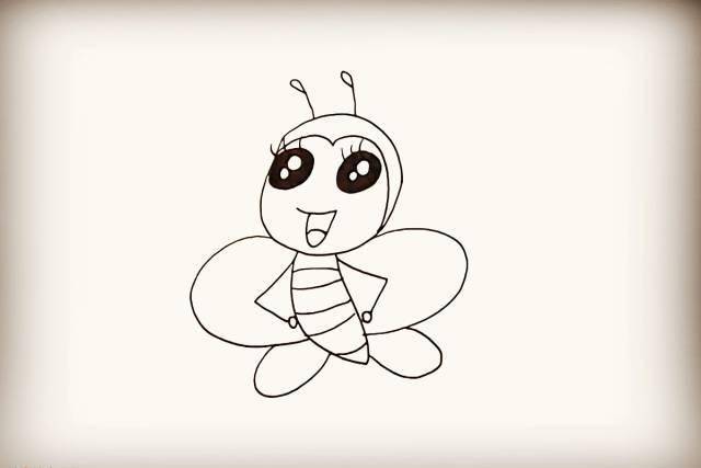 最后我们把画好的小蜜蜂涂上漂亮的焉吧.