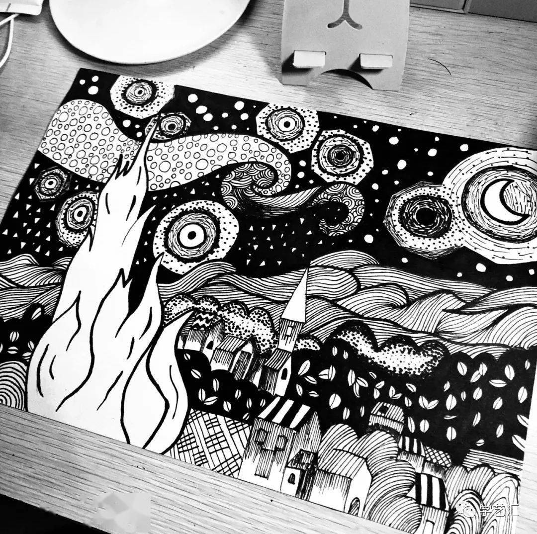 【线描图库】这么好看的线描画,不收藏太可惜了