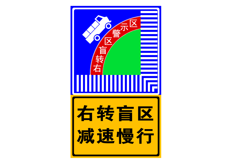 右转盲区警示标识