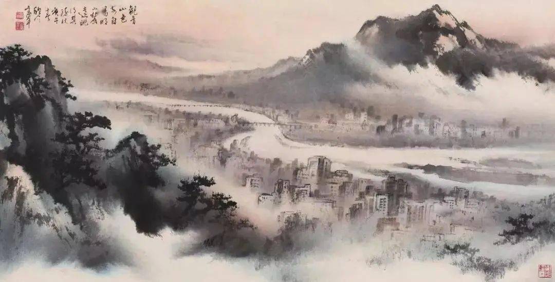 艺术世界隽秀大气台湾画家欧豪年山水画作品选
