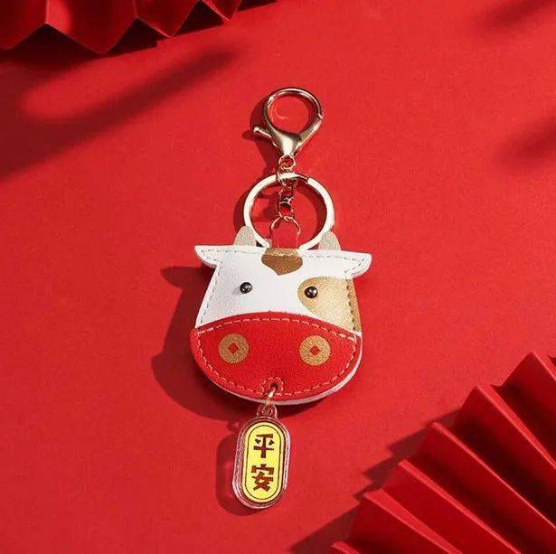 牛年吉语挂件,平安喜乐,新年来个