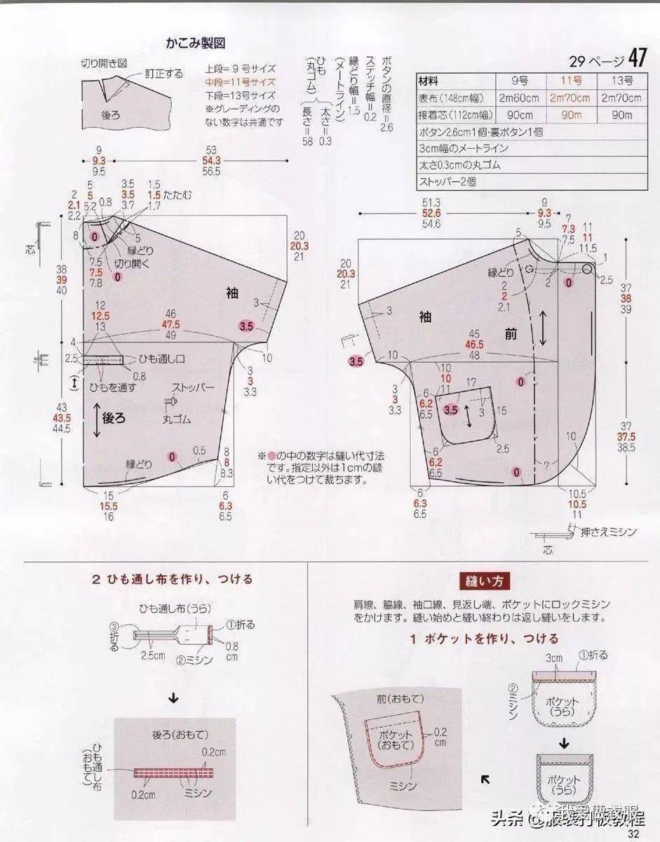 短大衣裁剪教程附裁图