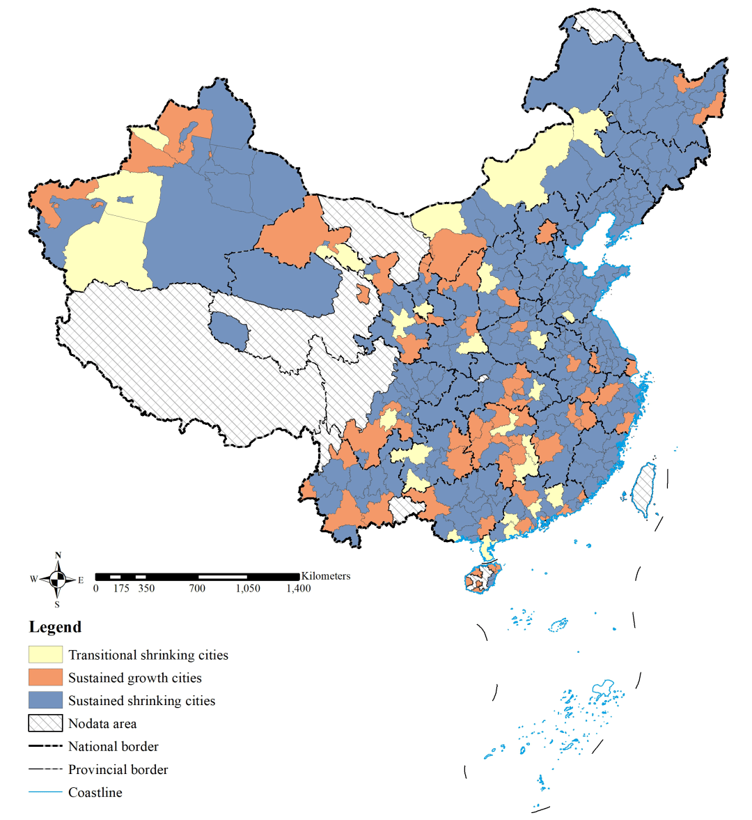 城市土地利用结构变化对中国城市可持续发展的影响——基于人口密度