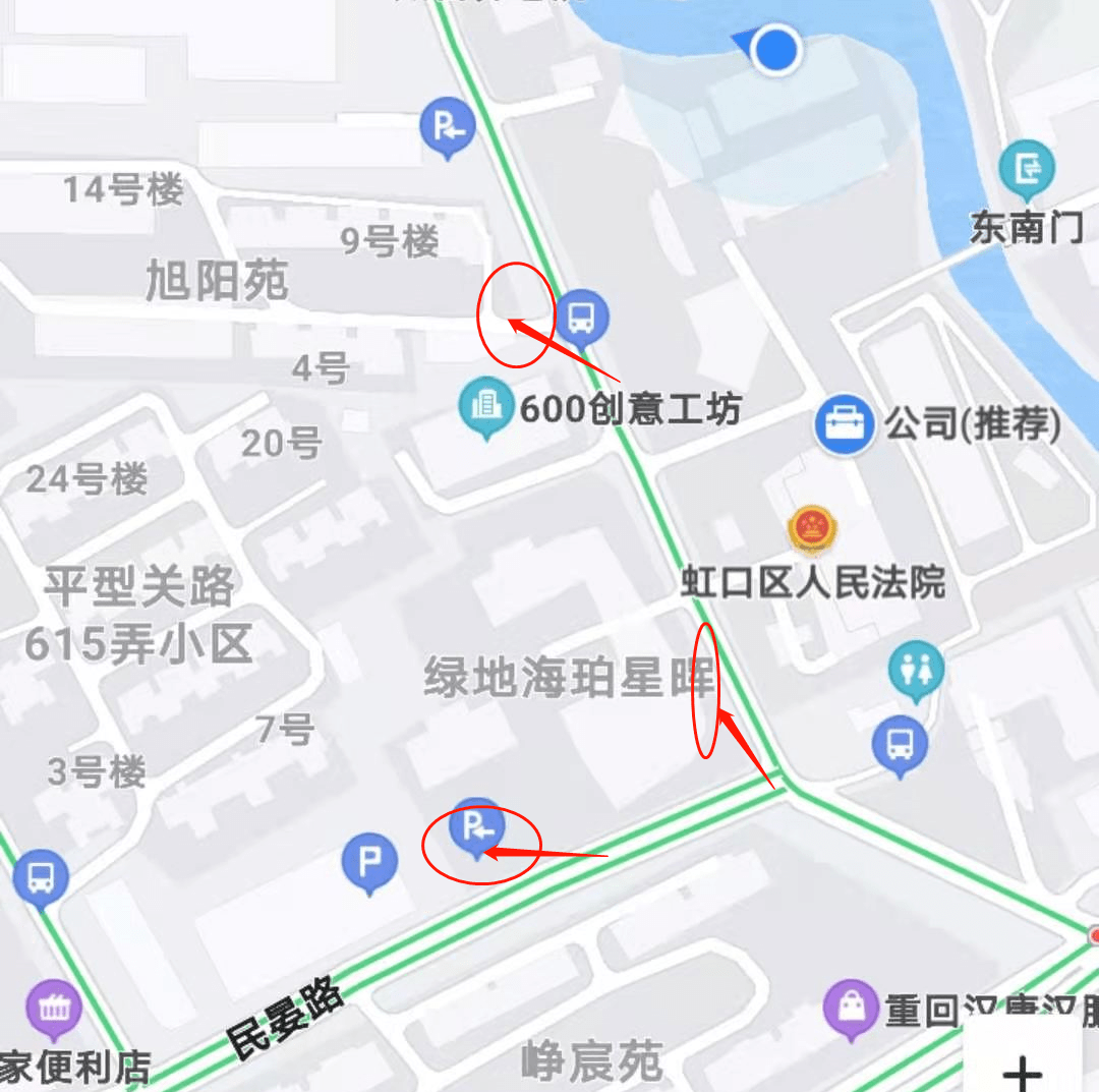 区有两处地方可停车,一是民晏路35号附近的停车场,二是北宝兴路586号