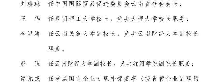 云南省人民政府发布一批任免职通知 涉及16名干部