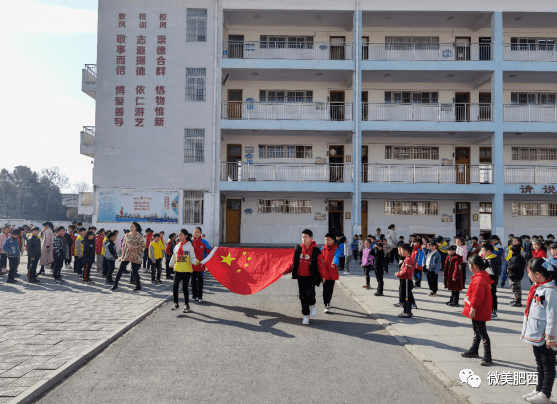 开学啦今天肥西县各校园开学第一天