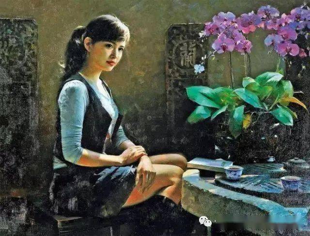 中国油画家何岸笔下的中国女性,太美了!