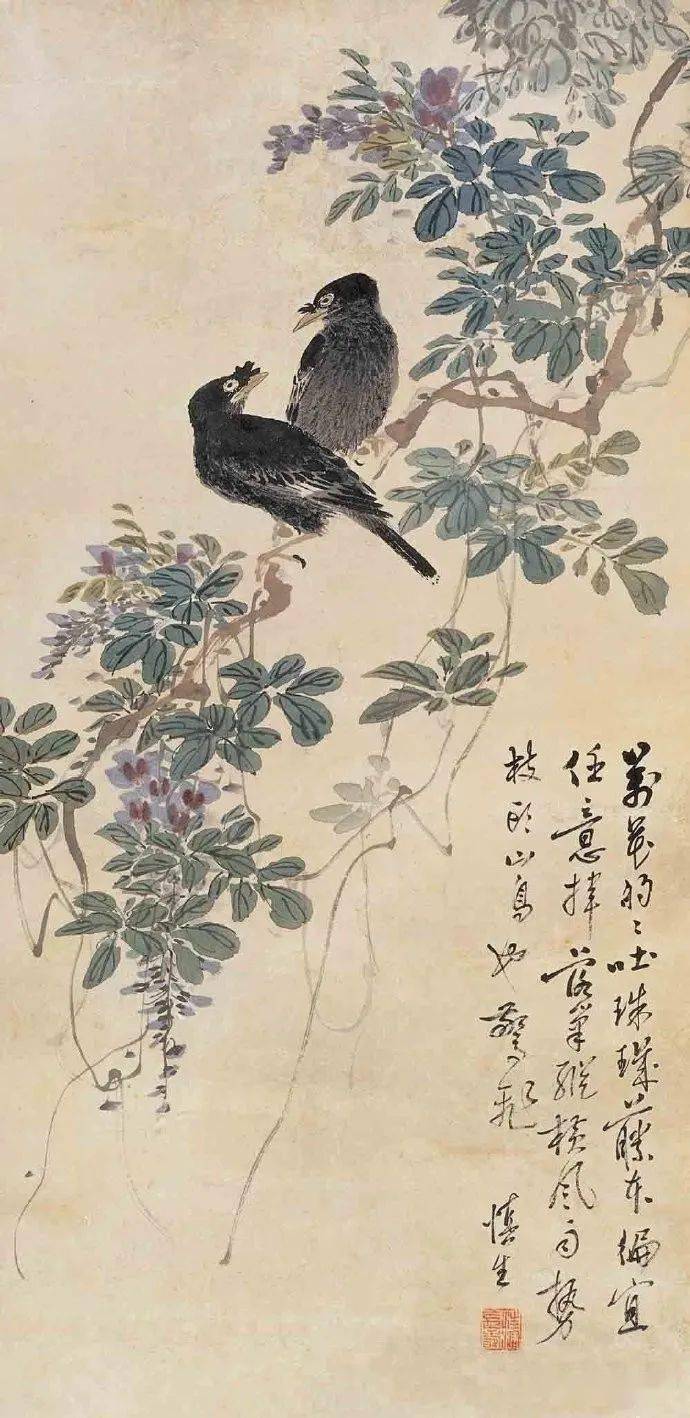 汪慎生擅花鸟,山水,尤以花鸟著名,能工笔亦能写意,而以小写意花鸟画最