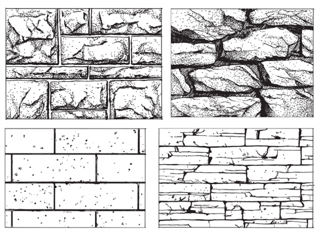 建筑设计手绘的材质表达,直击痛点!_石材