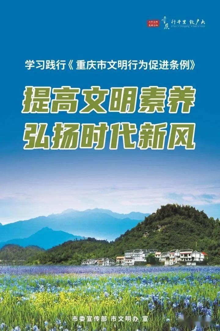 公益广告学习践行重庆市文明行为促进条例