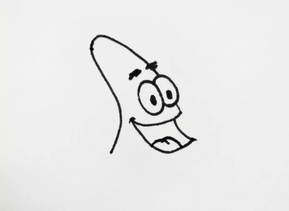 教你六步画派大星超级简单的一起学起来吧