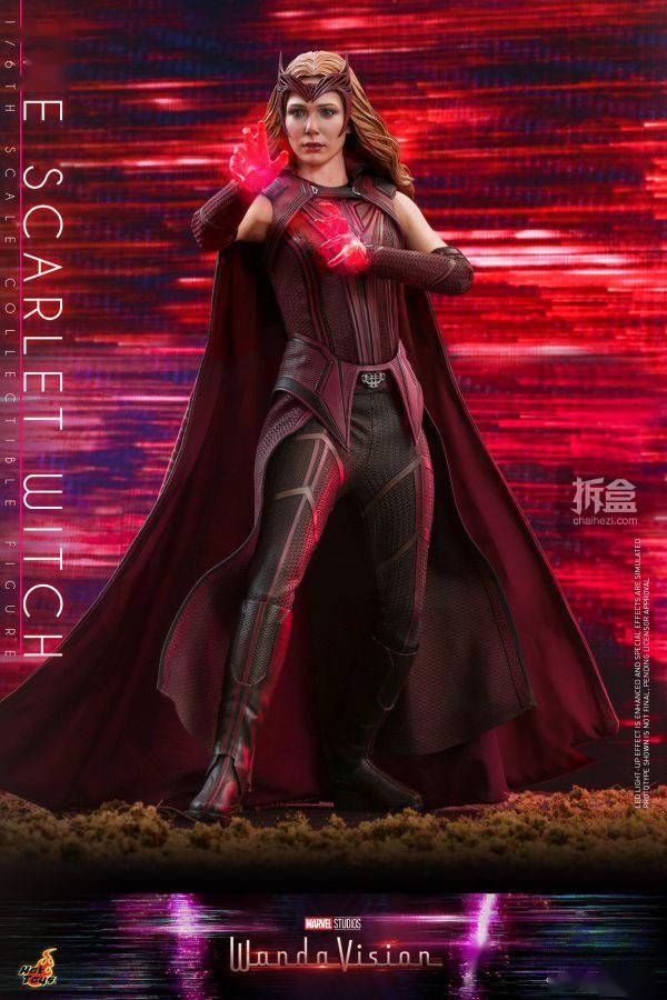 hottoys 漫威 旺达幻视 红女巫 wanda 1/6可动人偶