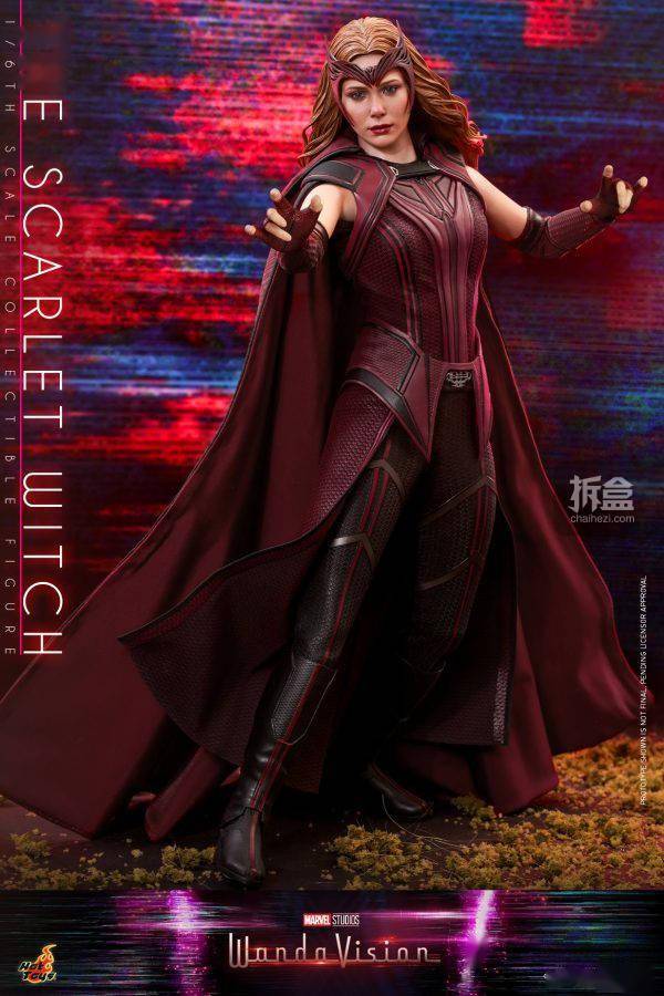 hottoys 漫威 旺达幻视 红女巫 wanda 1/6可动人偶