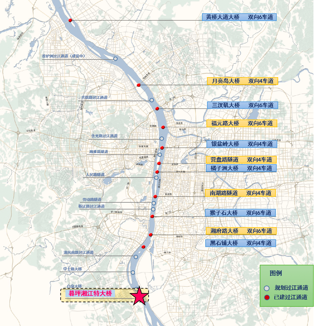 长沙又一座跨江大桥开工!_湘江