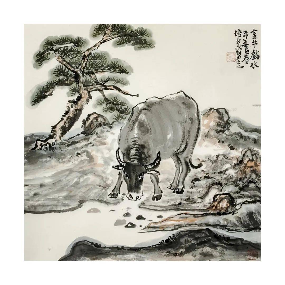 牧牛耕春肖培金辛丑生肖画作品展3月14日开幕天涯艺术1292期