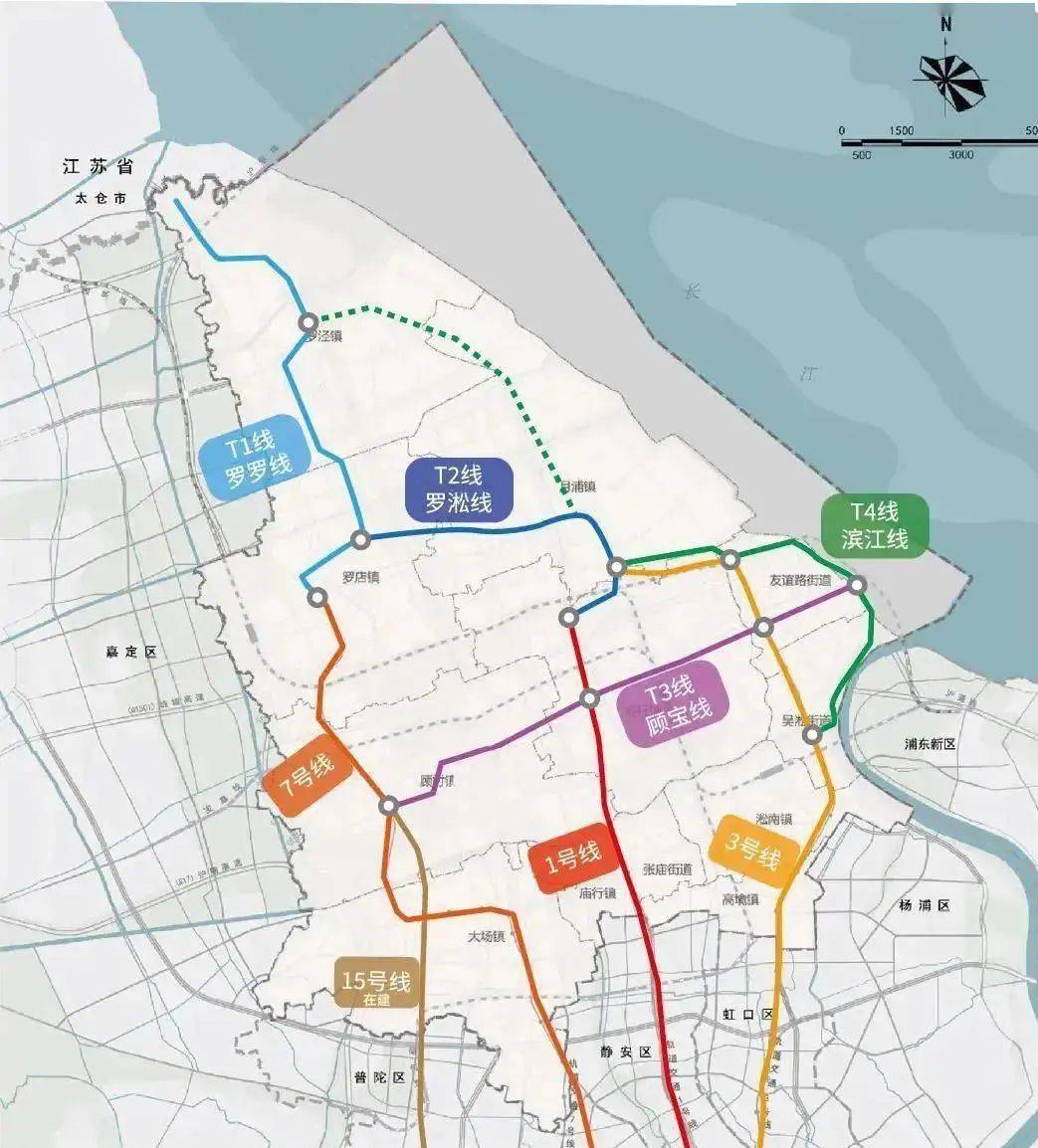 宝山区规划中运量交通线路图