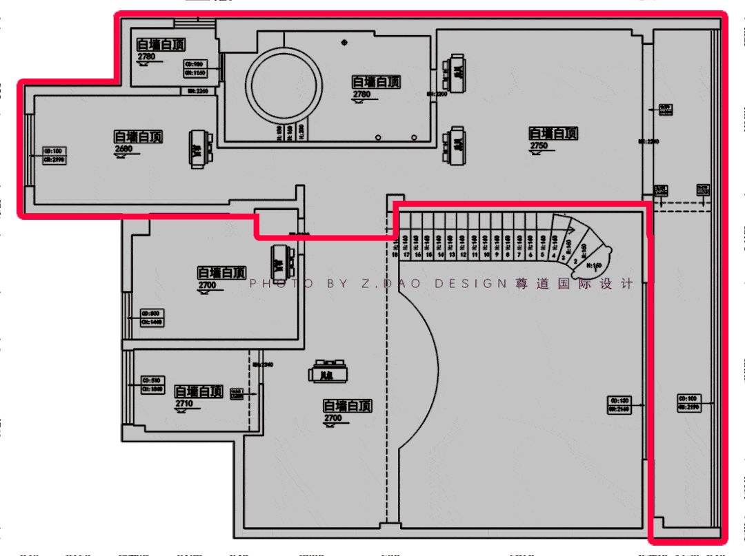 复式现代中式,闲居别庐  合肥装修『国耀一方城』300㎡内复式, 大