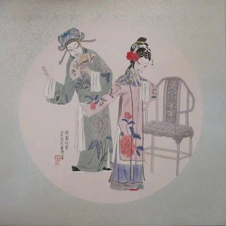 飘逸之美|林宜耕的戏曲人物工笔画_作品