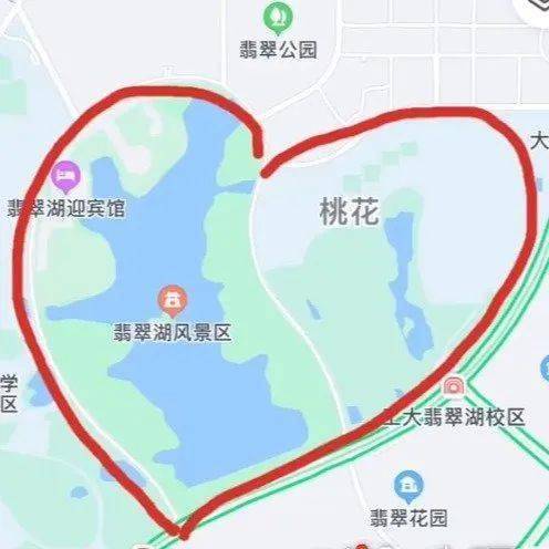 合肥一公路上热搜!_心形