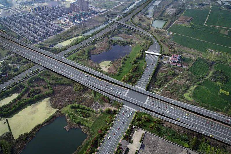 江陵路跨苏嘉杭高速效果图  施工单位通过对桥梁结构,现场施工环境