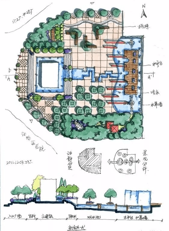 景观作品|快题平面抄绘素材