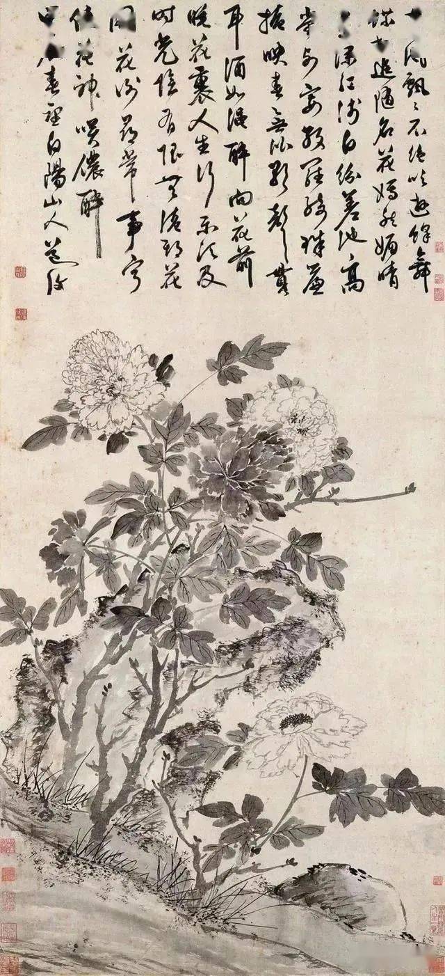 陈淳 墨牡丹图陈淳 菊陈淳 牡丹花卉图陈淳 花觚牡丹图陈淳 兰花陈淳