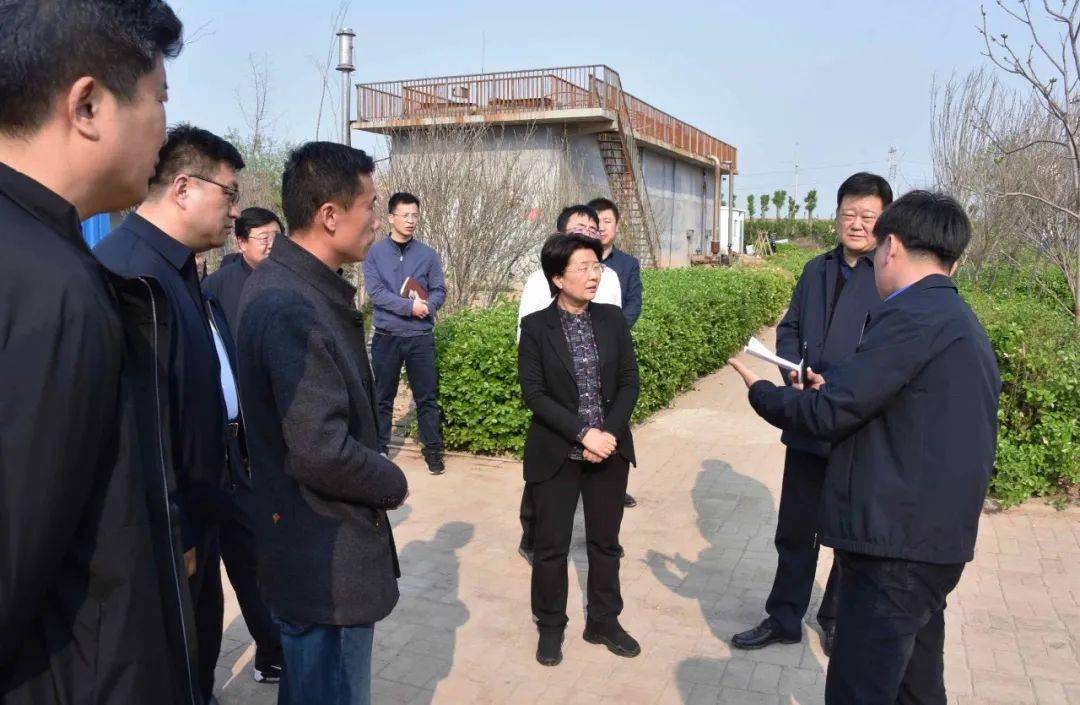 4月7日,县委书记沙淑红现场督导环保工作.副县长王韧参加.