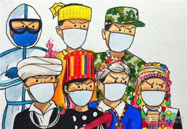 以艺抗疫!德宏小伙用q版漫画为瑞丽加油