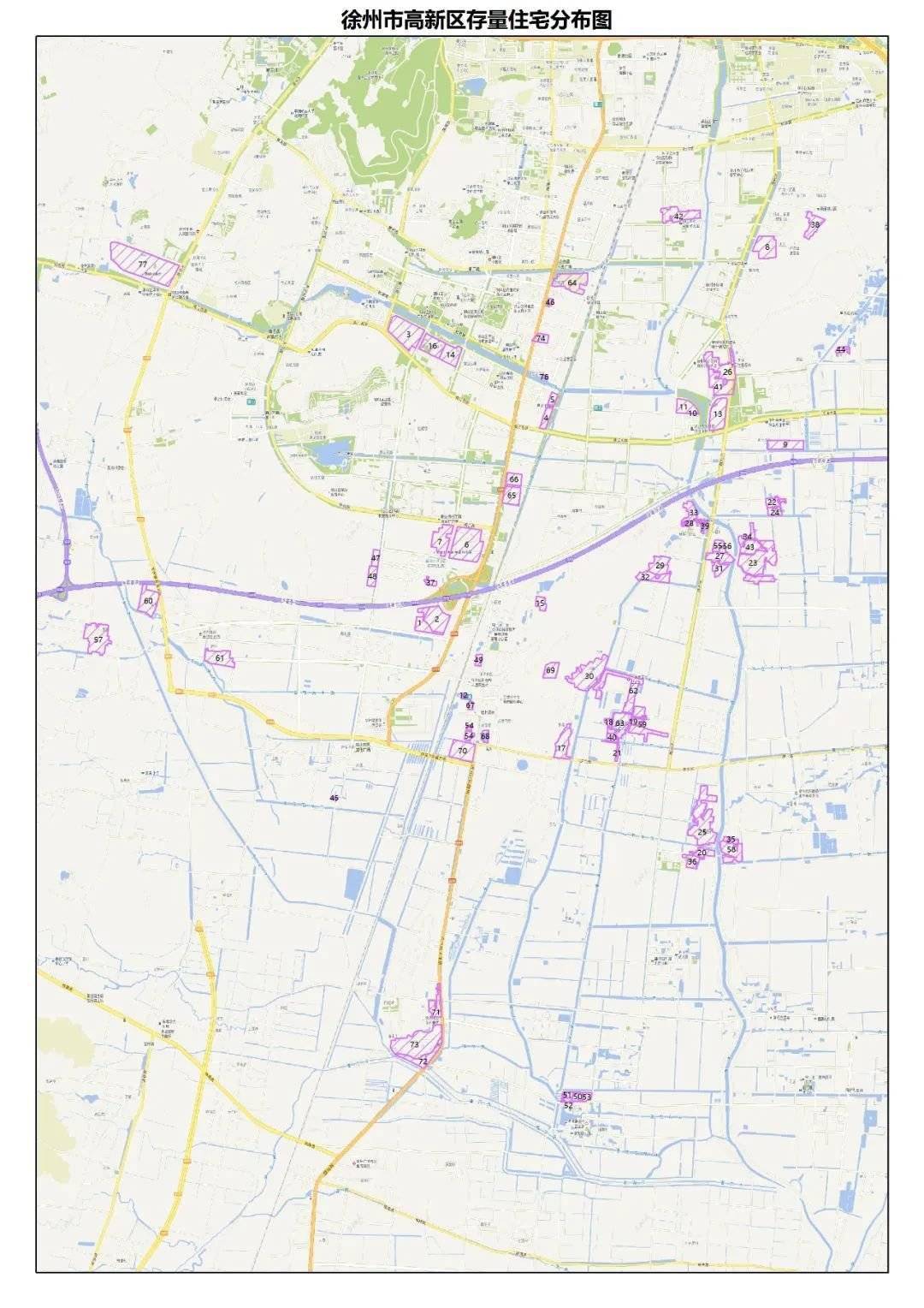 徐州市区存量住宅用地项目清单显示,鼓楼区,云龙区,贾汪区和高新区