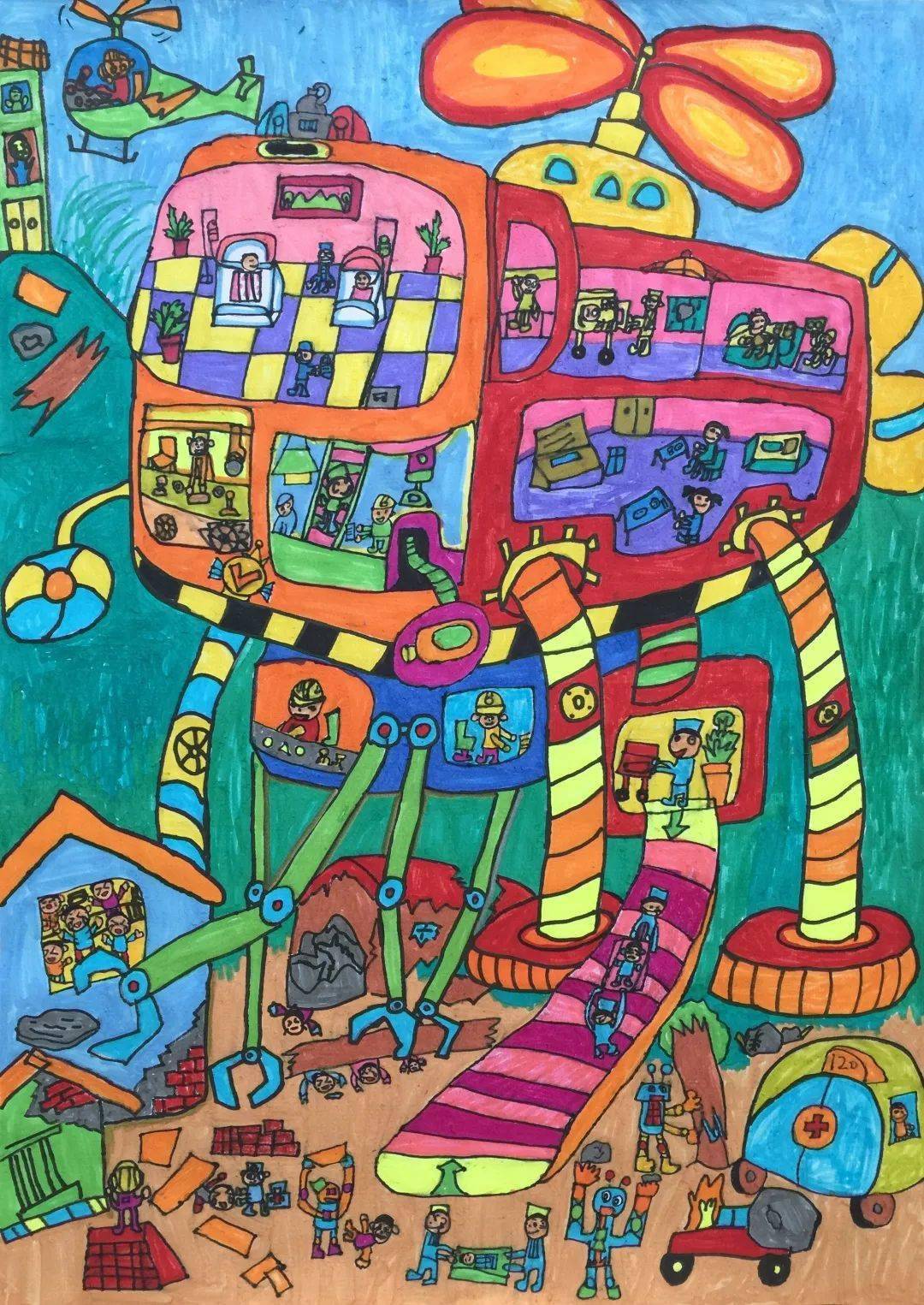 绘画作品展丨第二十九届"科技之春"宣传月活动——少年儿童科学幻想画