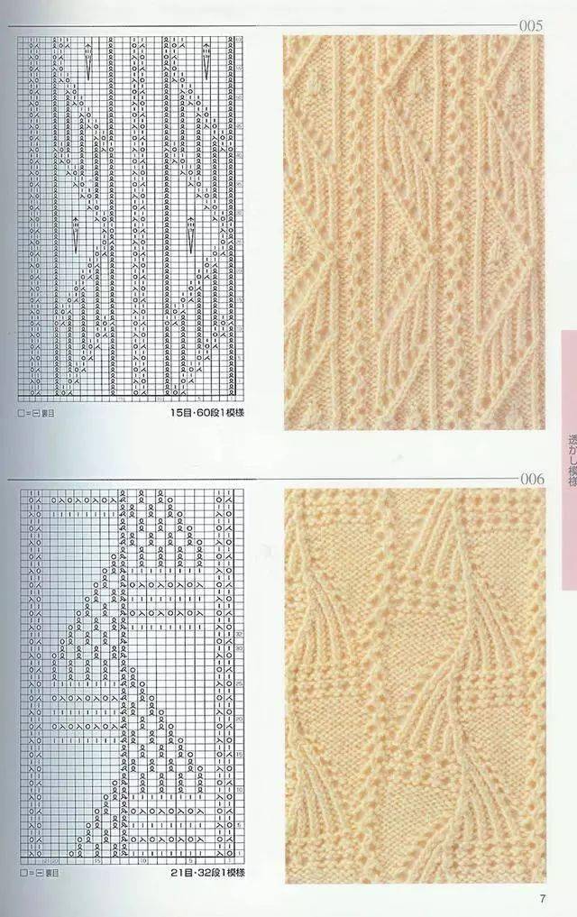 一些经典的日本棒针花样与图解织毛衣绝对不能错过