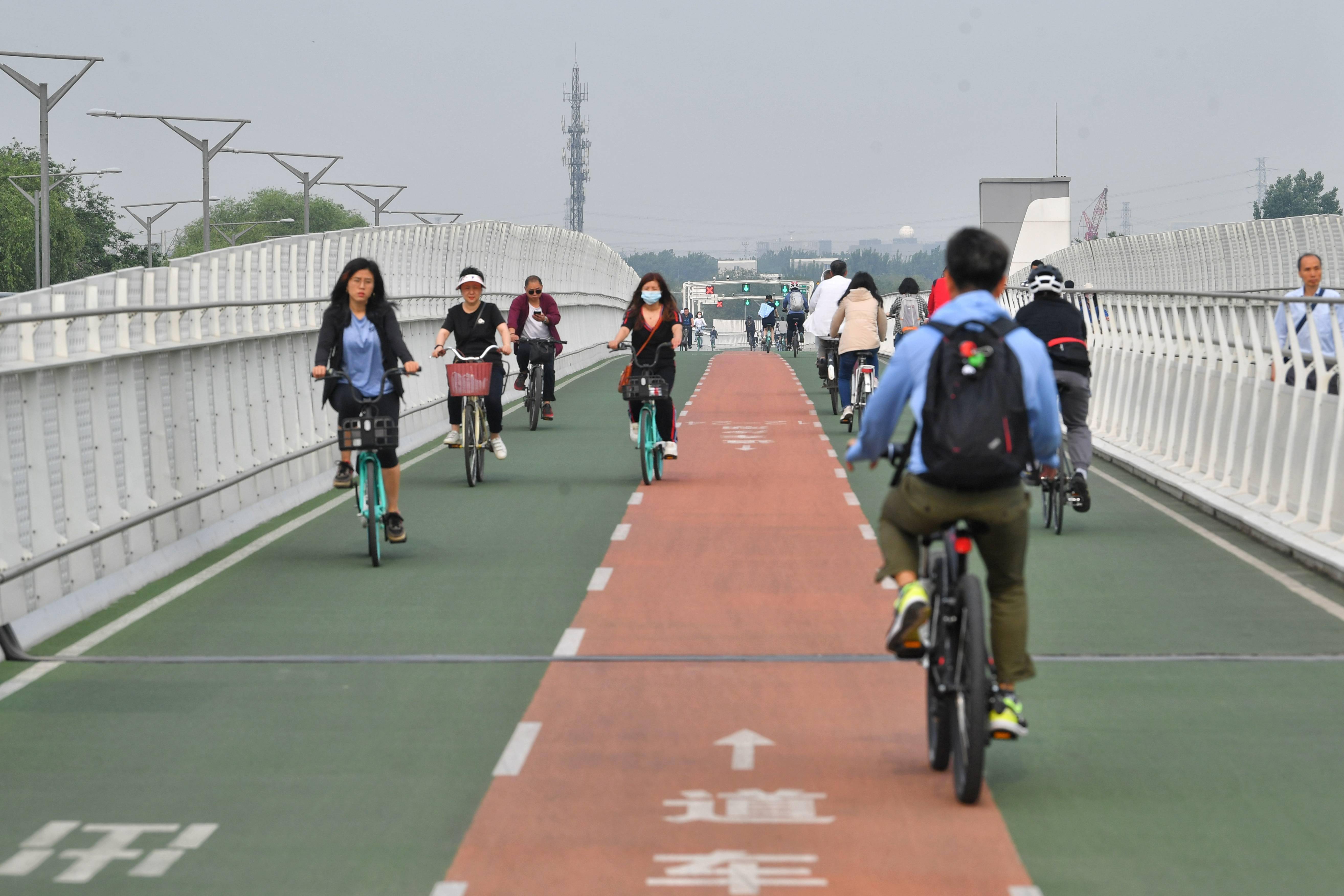 北京首条自行车专用路开通两年,累计通行量超318万人次