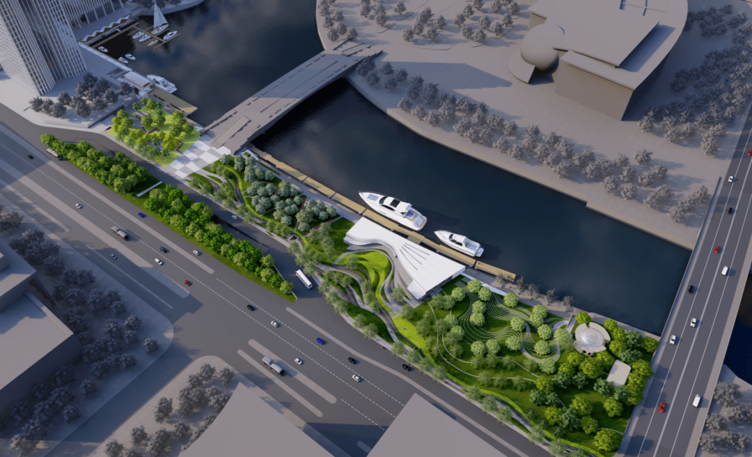 效果图 建设内容 本项目的主要建设内容为改造武林门码头,环北公园及