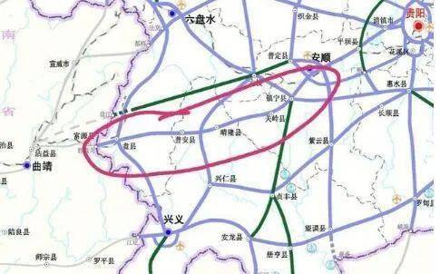 的普定至安顺高速公路和安顺西绕城高速公路,经普定县城,马场,龙河