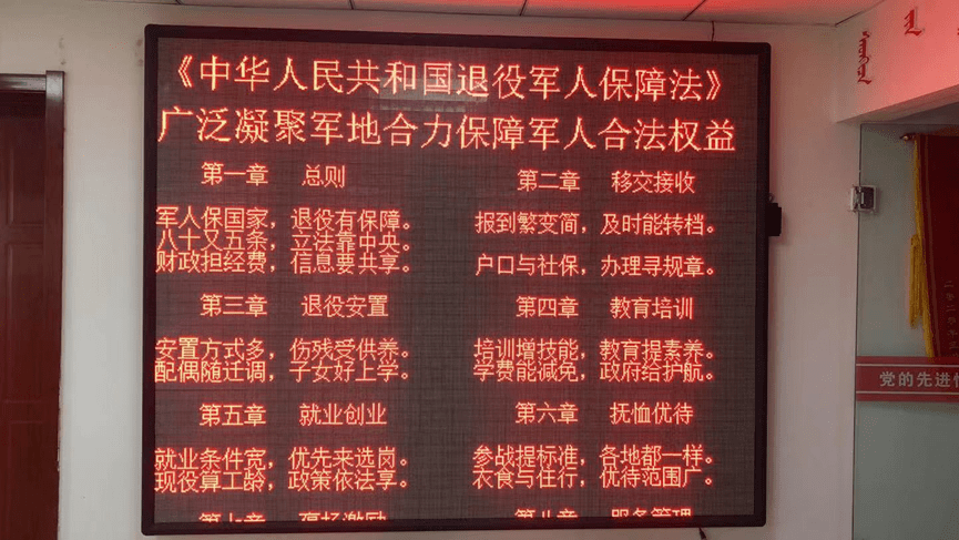 退役军人保障法宣传专栏扎实玉泉区退役军人事务局联合一镇八办退役