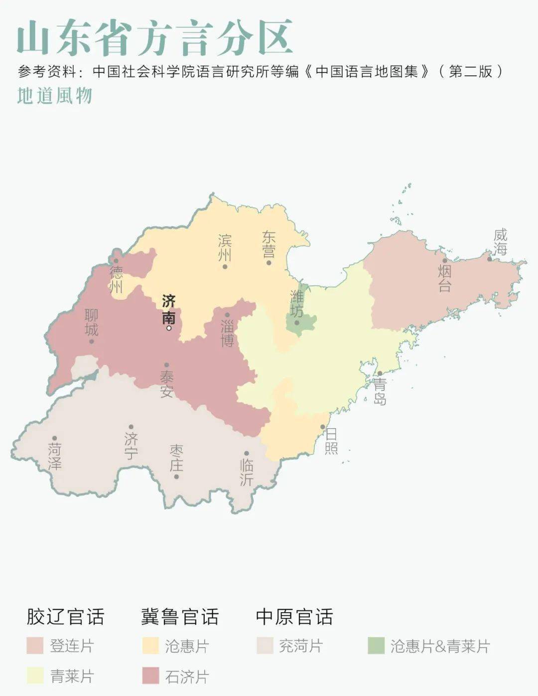 山东省方言分区.