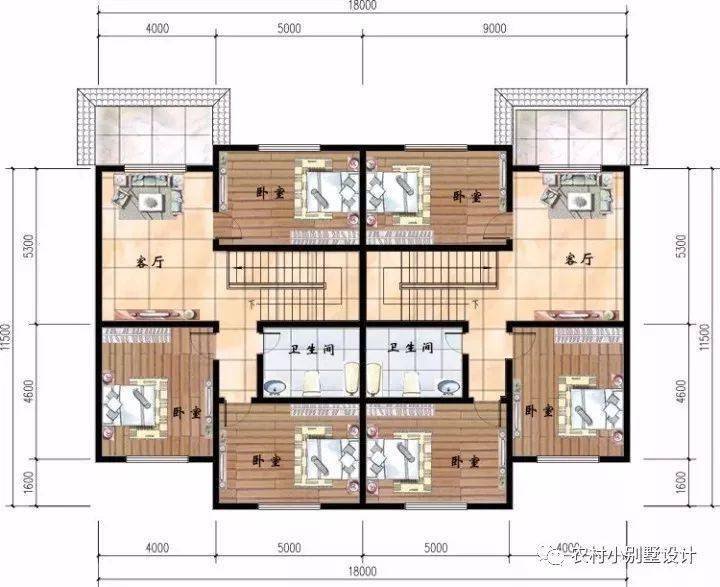 10款兄弟双拼别墅图纸第1套28万第3套60万好想都建回家