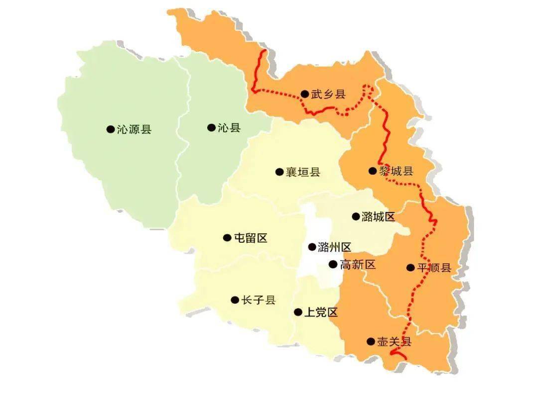 (我市境内太行一号旅游公路道路规划图)