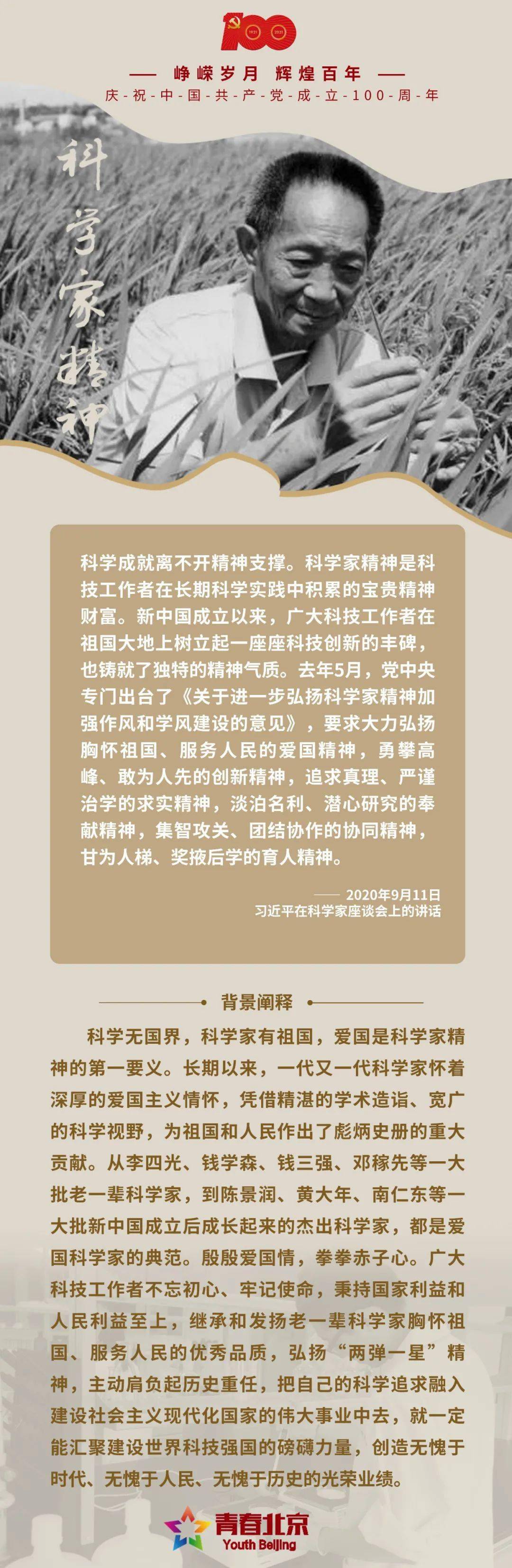 党史· 青课堂 | 追求真理,勇于创新,敢为人先的科学家精神