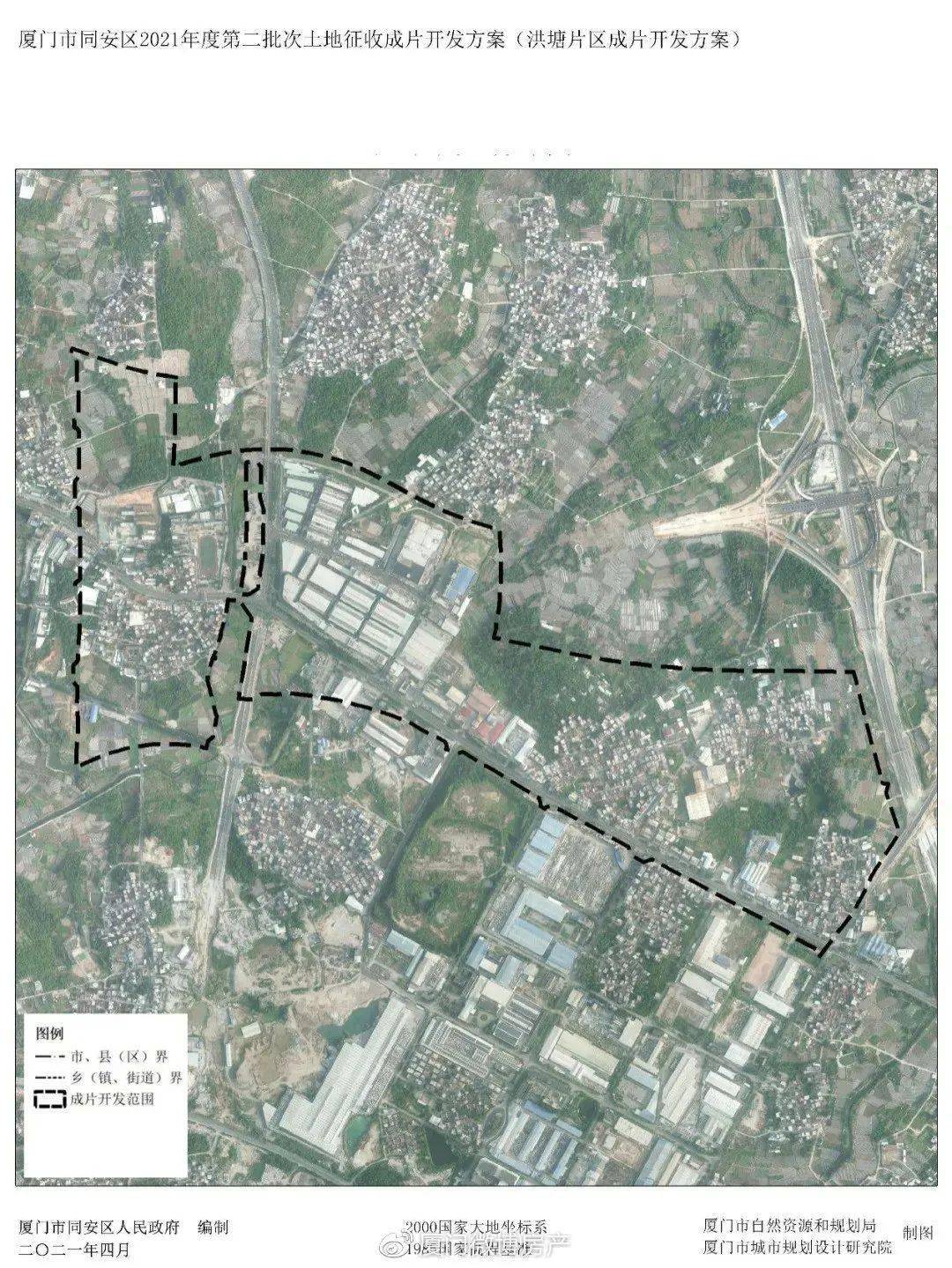 南至324国道和苏厝溪水系,东至同翔大道,西至十一中路,规划总用地面积