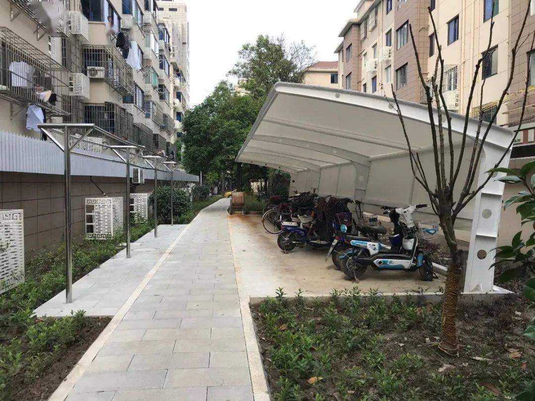 室外车棚改造前后对比效果图