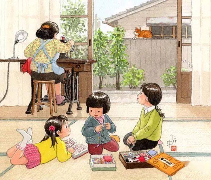 感动80后的一组水彩插画!_夏天