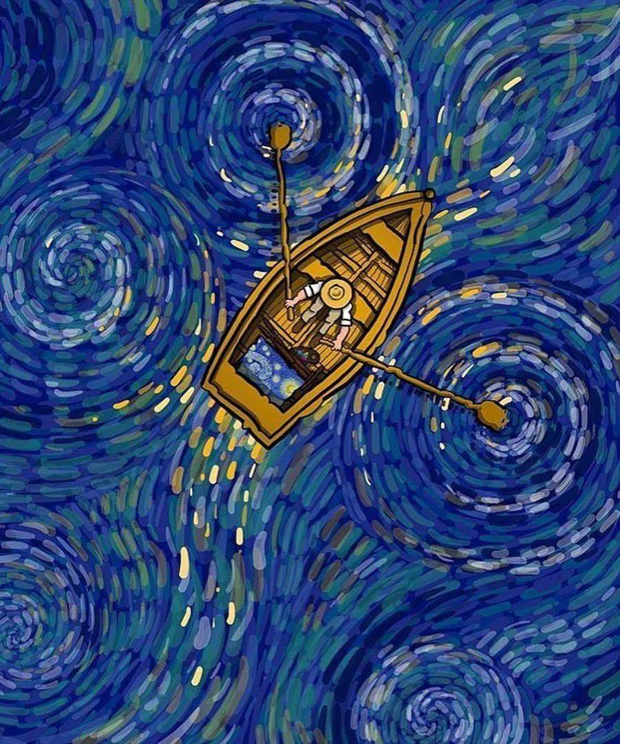 欣赏插画还梵高一生看完第一幅就爱了